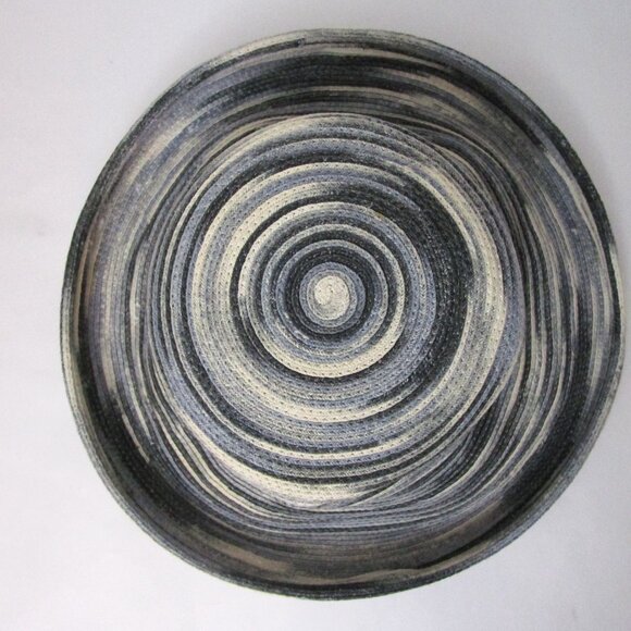 Packable Ombre Blue Gray Breton Hat Vaca Medium Brim Sun Protection - Picture 7 of 9